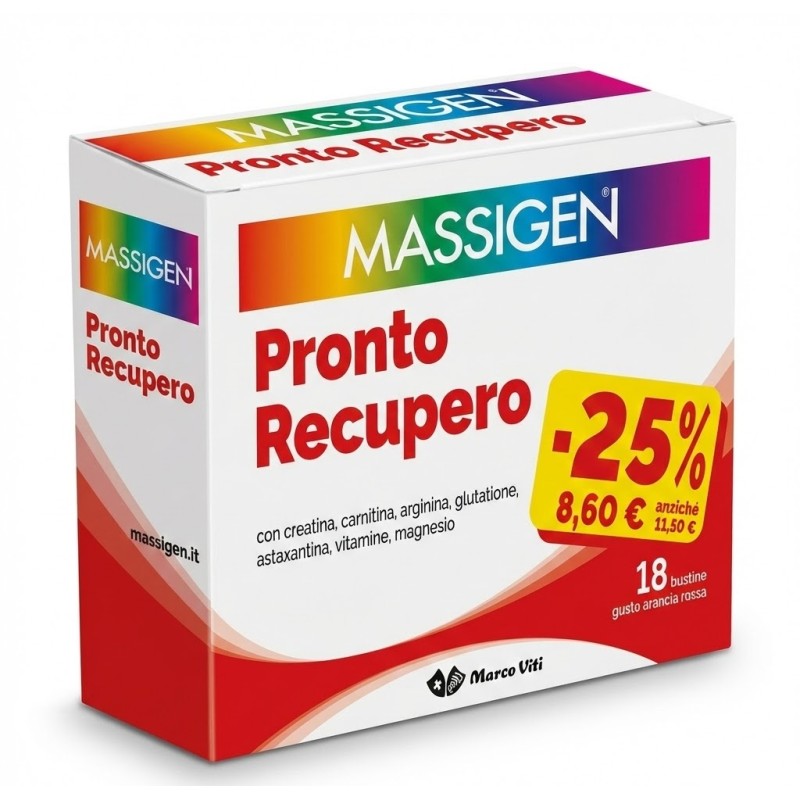 Massigen Pronto Recupero Integratore Tonico ed Energetico 18 Bustine