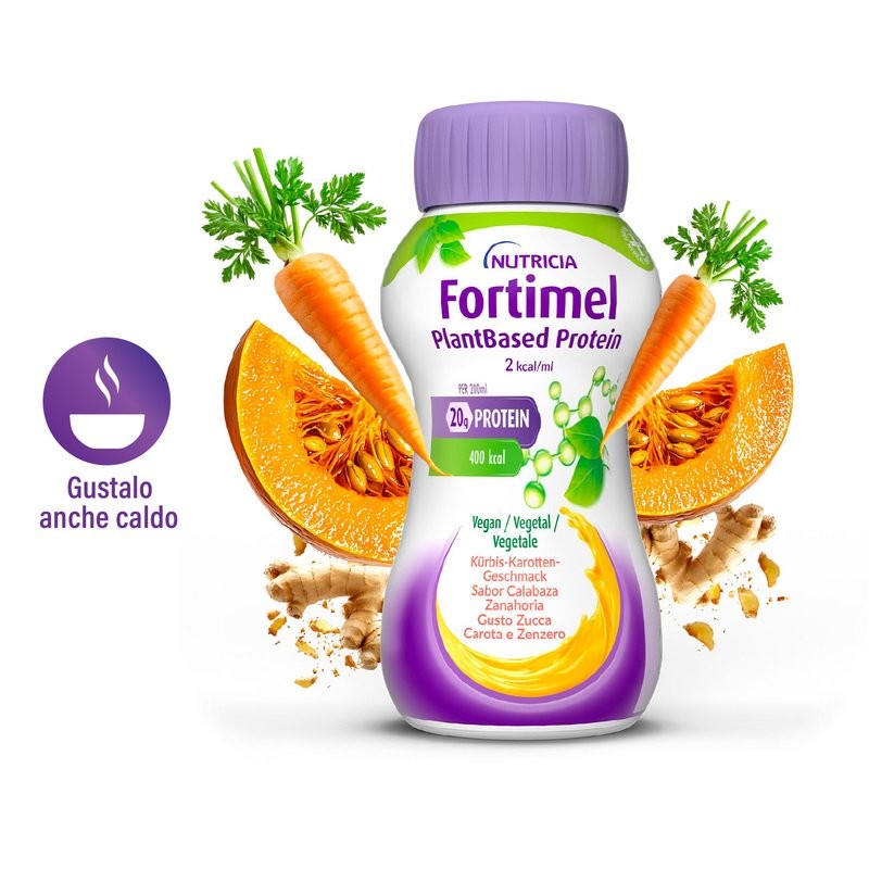 Nutricia Fortimel Plantbased Protein Zucca Carota e Zenzero 4x200ml