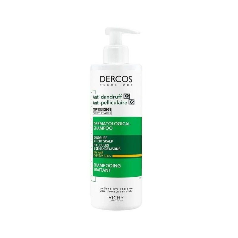 Vichy Dercos Shampoo Antiforfora DS Capelli Secchi, 390ml