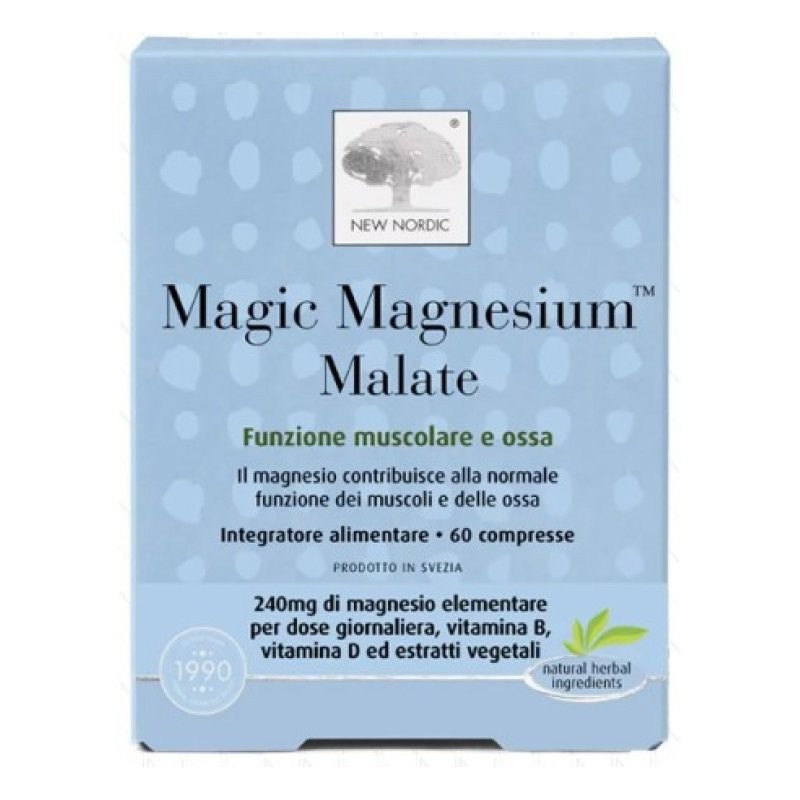 New Nordic Magic Magnesium Malate supporto energetico e ossa 60 cpr