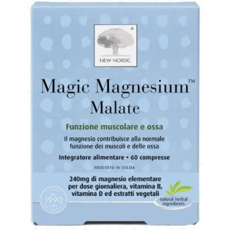 New Nordic Magic Magnesium Malate supporto energetico e ossa 60 cpr