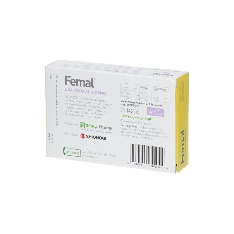 Shionogi Femal integratore per menopausa 30 capsule