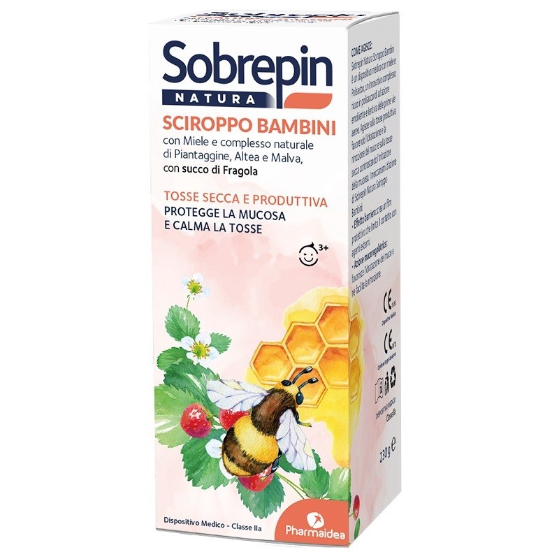 SOBREPIN NATURA SCIROPPO BAMBINI 180 ML - Scadenza del prodotto 30/09/2026