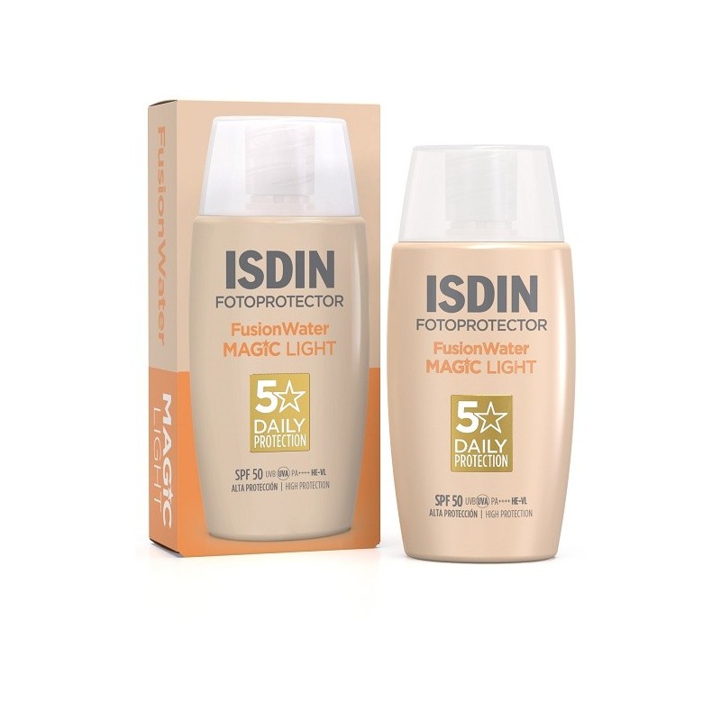 ISDIN Fusion Water Magic Light fotoprotettore colorato viso 50 ml