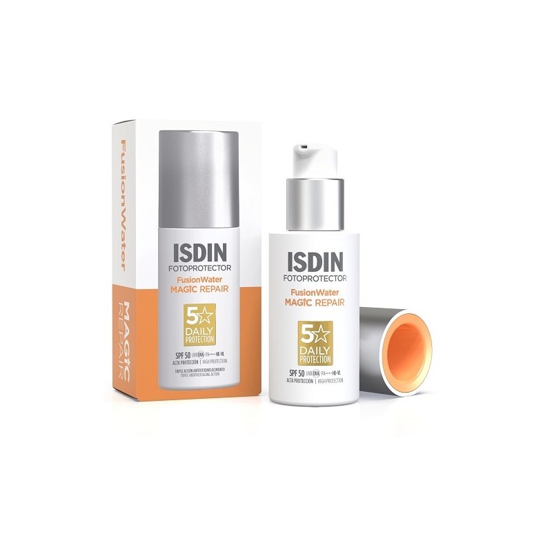 Isdin Fusion Water Magic Repair fotoprotettore viso SPF50 50 ml