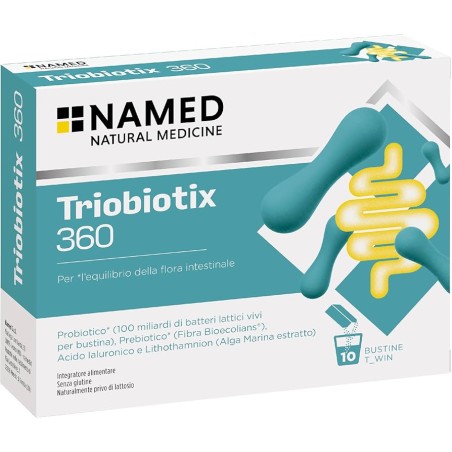 Named Triobiotix 360 Probiotico per l'Equilibrio della Flora Intestinale 10 Bustine