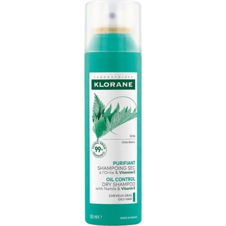 Klorane Shampoo Secco Purificante all'Ortica per capelli grassi 150 ml