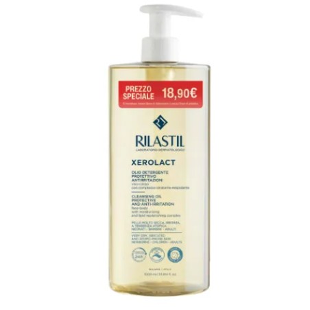 Rilastil Xerolact Olio Trattamento Emolliente per Pelle Secca e Sensibile 1000 ml