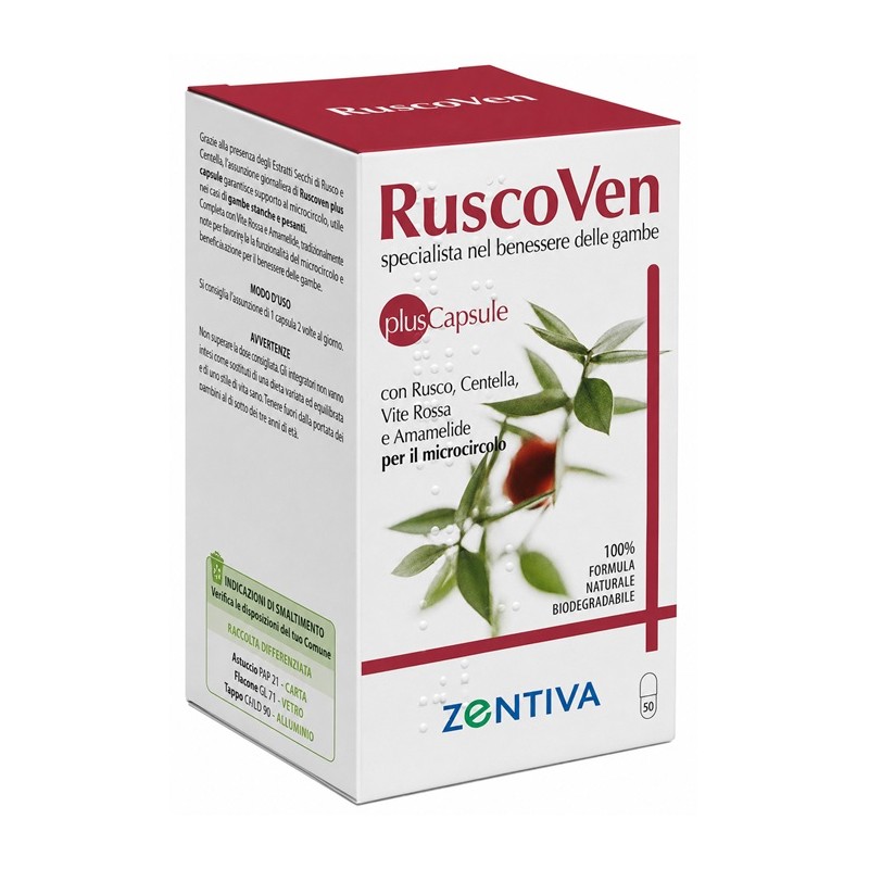 Zentiva RuscoVen Plus Integratore per la Salute del Microcircolo 50 Opercoli