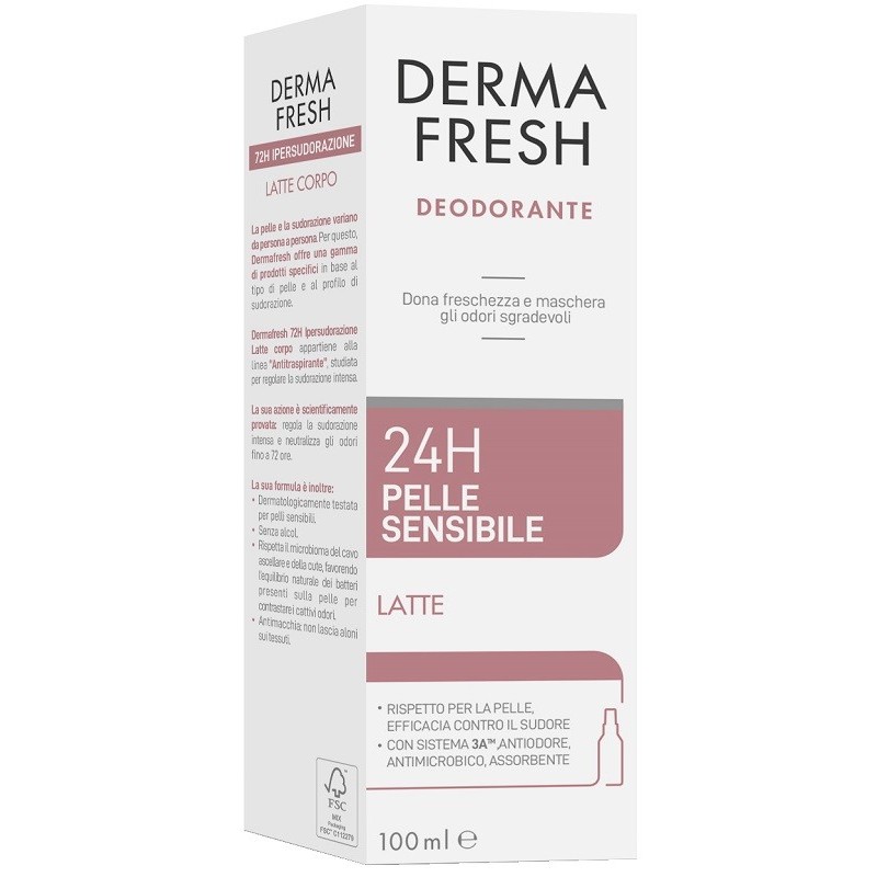 Dermafresh 24h pelle sensibile latte 100ml