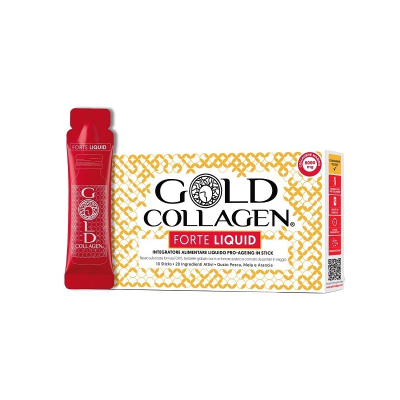 Gold Collagen Forte Liquid supporto pro-ageing 10 stick