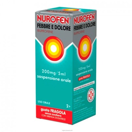Nurofen Febbre e Dolore 200 Mg/ 5Ml gusto Fragola 100 Ml