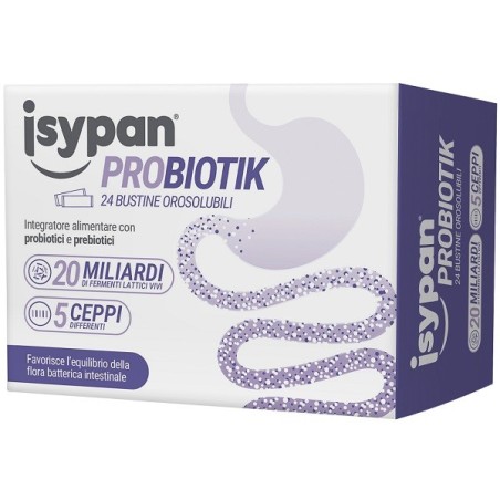 Isypan Disbiosi Integratore di Fermenti Lattici Probiotici 24 Bustine
