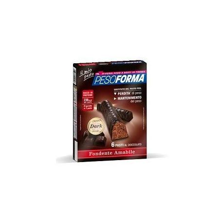 Pesoforma 12 Barrette Dark 31 g gusto Fondente Amabile