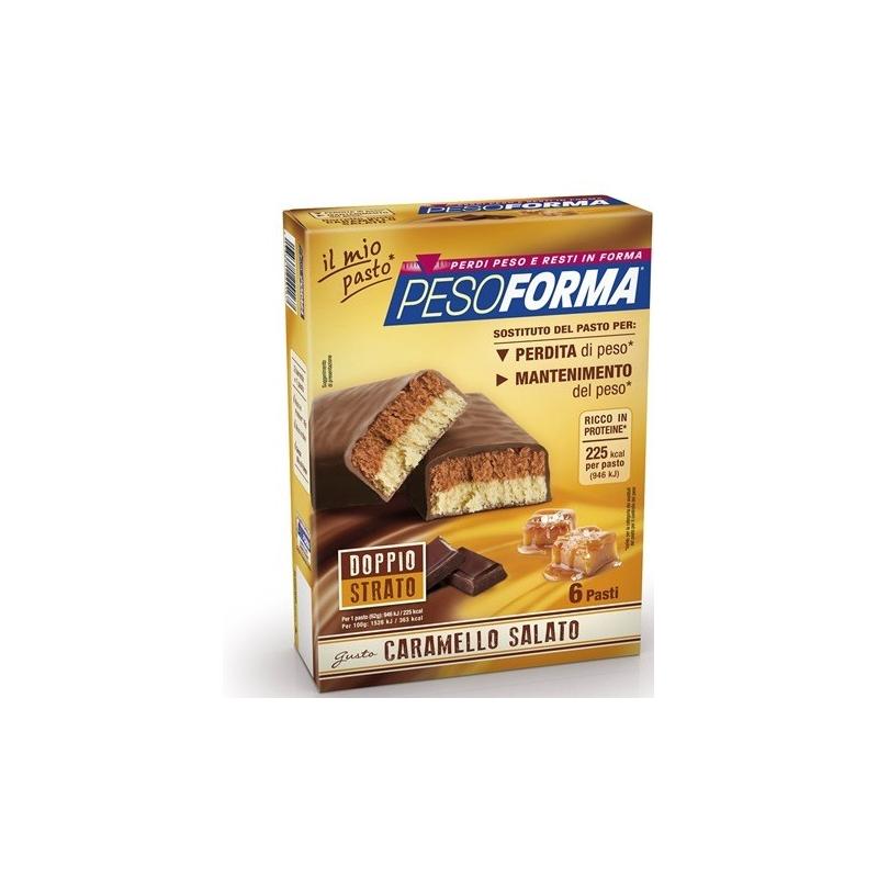 Pesoforma 372 g 12 Barrette Gusto Caramello Salato