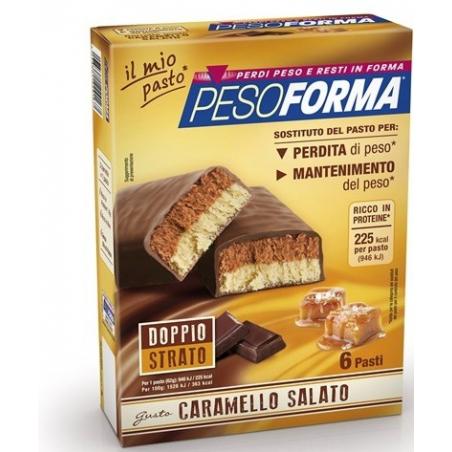 Pesoforma 372 g 12 Barrette Gusto Caramello Salato
