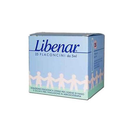 Libenar 25 Flaconcini Soluzione Fisiologica Sterile per l'Igiene di Naso e Occhi